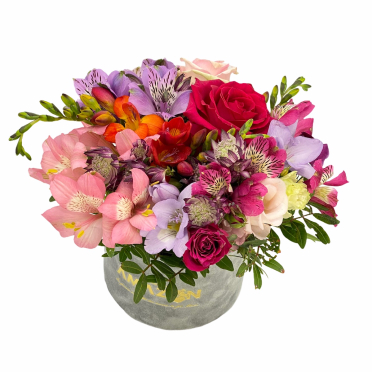 Comanda Cutie flori cu flori multicolore