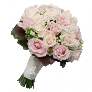 Buchet de mireasa cu trandafiri albi si bouvardia comanda trimite online livrare gratuita