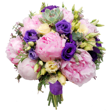 Buchet mireasa cu bujori lisianthus plante suculente,  nunta de vis, premium deosebit special lux