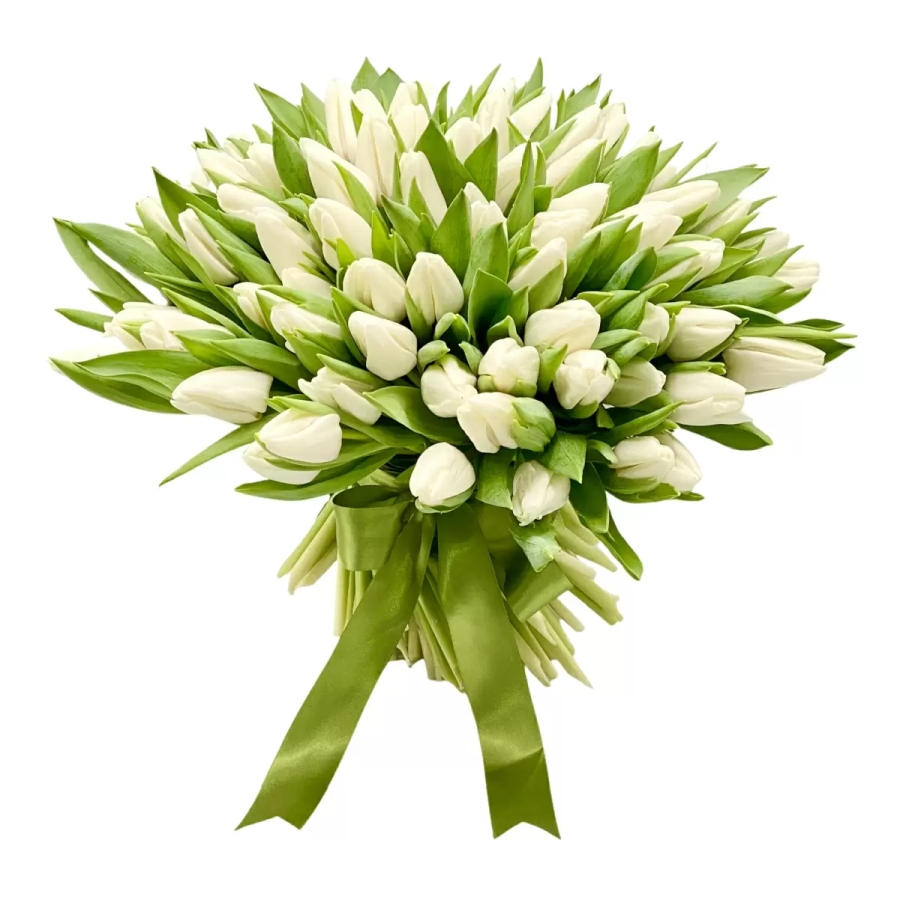 buchet de lalele albe impresionant