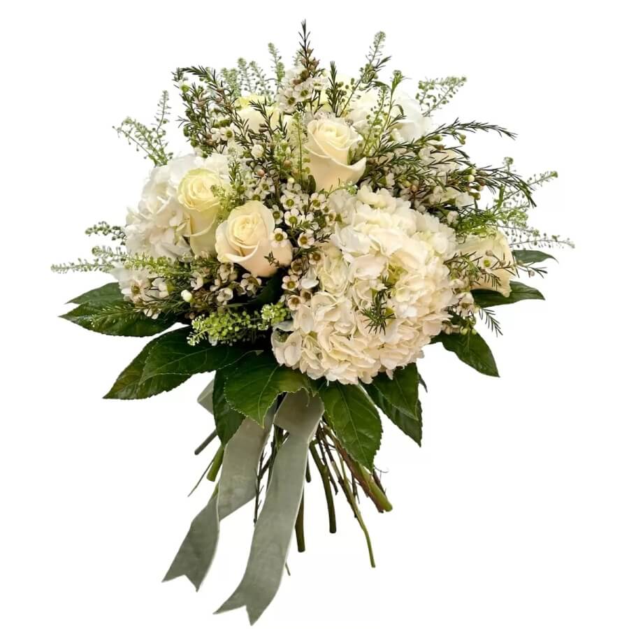 monocromatismul alb in designul floral
