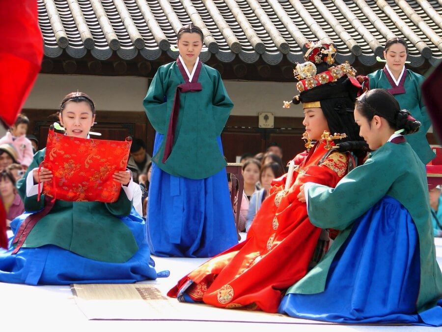 korea de sud seul nunta traditionala costumatie flori